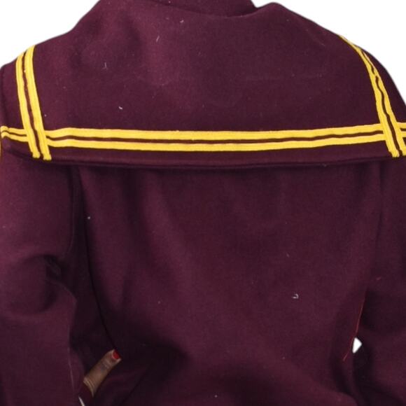 Vintage Holloway Varsity Jacket Red Wool College Letterman Trojan Patch 40 Large - Picture 14 of 14